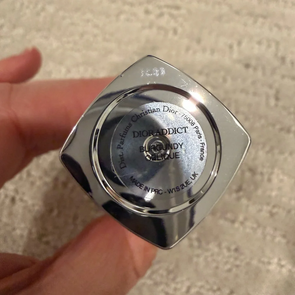 New Dior Burgundy Oblique Dior addict lip case - Picture 5 of 7